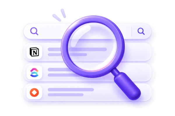 Searching a list of software tools